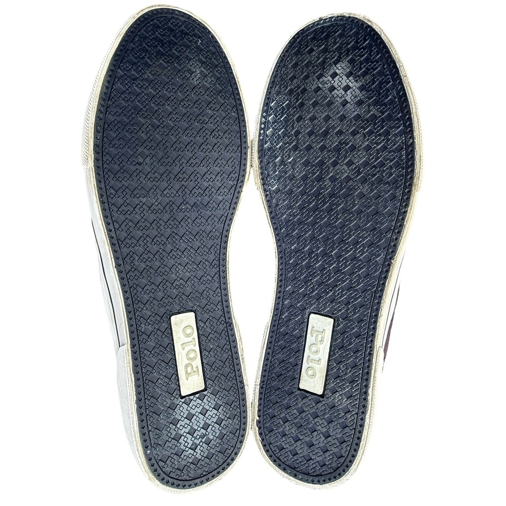 Polo Ralph Lauren Mens Canvas Low Top Sneakers Navy Blue Chuck Taylor Style 12D - Picture 7 of 8